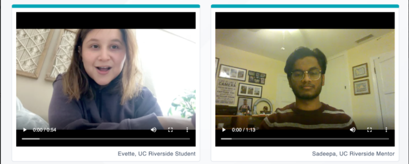 Students using Campus Collective to communicate. (UCR)